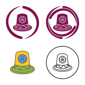 icono de vector de sombrero