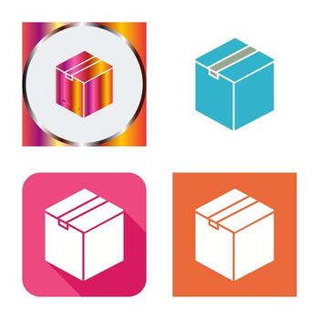 icono de vector de paquete