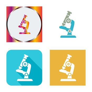 icono de vector de microscopio
