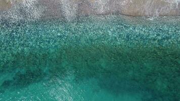 Aerial drone sea waves photo