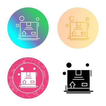 icono de vector de caja