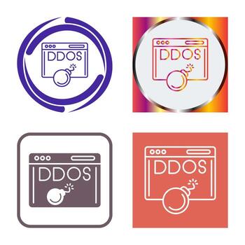 icono de vector de ataque ddos