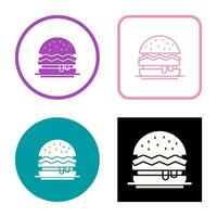 icono de vector de hamburguesa