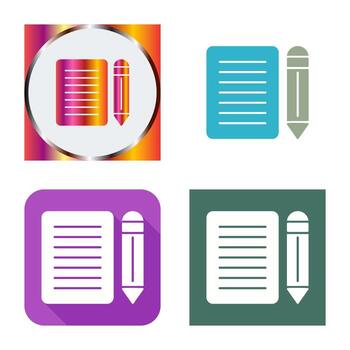 nota, vector, icono vector