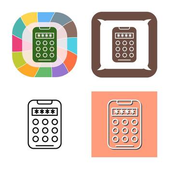 icono de vector de código pin