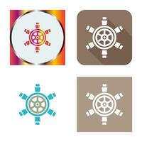 Ship Wheel Vector Icon