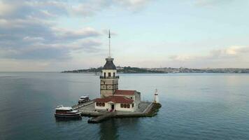 Maiden's Tower istanbul aerial view photo