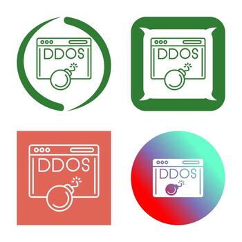 icono de vector de ataque ddos