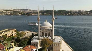 aéreo ver de ortaköy mezquita foto