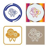 icono de vector de computación en la nube