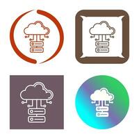 Cloud Database Vector Icon