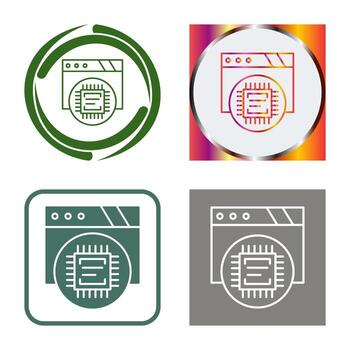 icono de vector de cpu