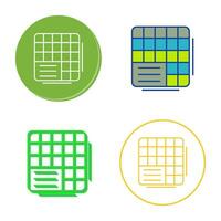 Table Data Vector Icon