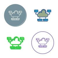 Cloud Database Vector Icon