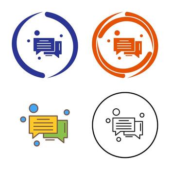 icono de vector de burbuja de mensaje