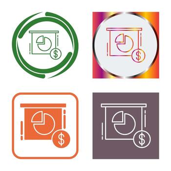 icono de vector de gráfico circular