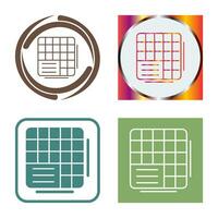 Table Data Vector Icon