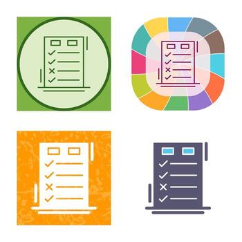 Today to Done CheckList Vector Icon