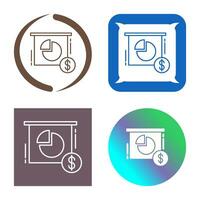 icono de vector de gráfico circular