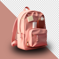 School backpack cutout Free Transparent Background psd