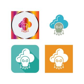 icono de vector de nube