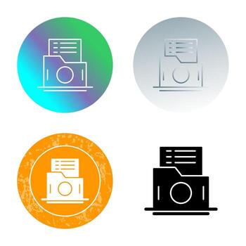 icono de vector de carpeta de lista