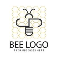 abeja icono en el blanco antecedentes vector