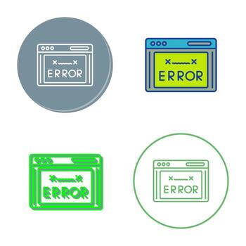 icono de vector de código de error