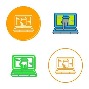 Computer Hacking Vector Icon