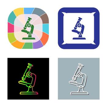 icono de vector de microscopio