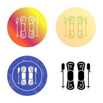 icono de vector de esquí