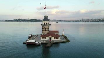 Maiden's Tower istanbul aerial view photo