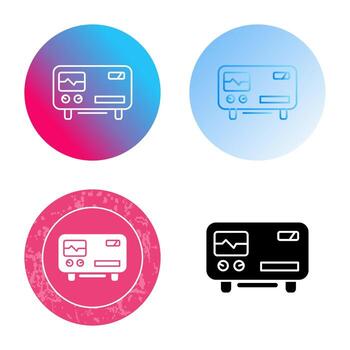 icono de vector de osciloscopio