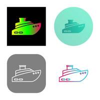 icono de vector de barco