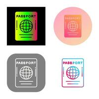 icono de vector de pasaporte