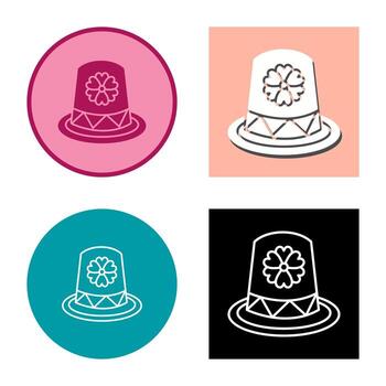 icono de vector de sombrero