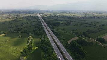 Aerial Top View Road Traffic photo