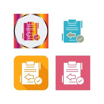 icono de vector de retorno