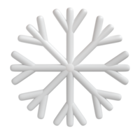 3d illustratie van Kerstmis wit icoon sneeuwvlok geïsoleerd. glanzend oppervlak. gelukkig nieuw jaar decoratie vakantie element voor web ontwerp, groet kaart png