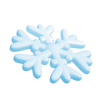 3d illustration of Christmas blue icon snowflake isolated. glossy surface. Happy New Year Decoration Holiday element for web design, greeting card png