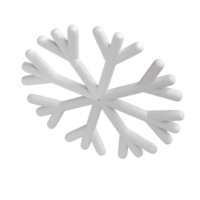 3d illustration of Christmas white icon snowflake isolated. glossy surface. Happy New Year Decoration Holiday element for web design, greeting card png