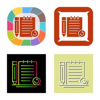 Rechecked Notes Vector Icon