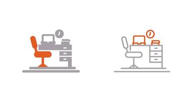 Office Desk Vector Icon