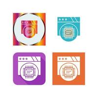 icono de vector de cpu