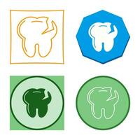 icono de vector de diente