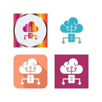 icono de vector de computación en la nube