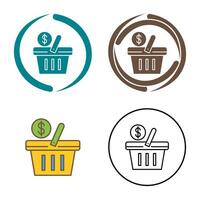 Shopping Basket Vector Icon