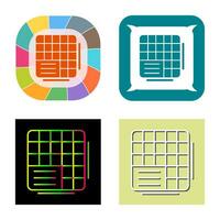 Table Data Vector Icon