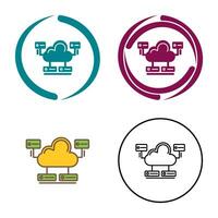 Cloud Database Vector Icon