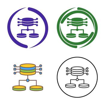 icono de vector de datos estructurados